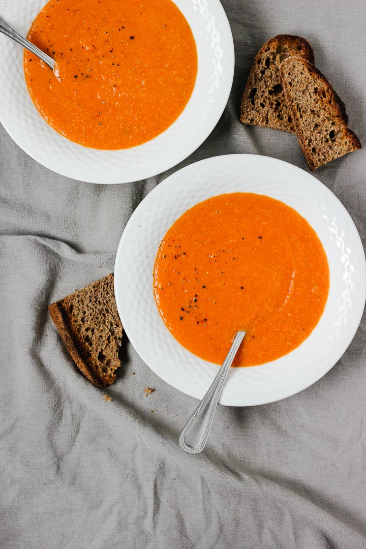 A simple vegan red lentil soup that will become a pantry staple meal in your house. Quick and easy to prepare with minimal ingredients.