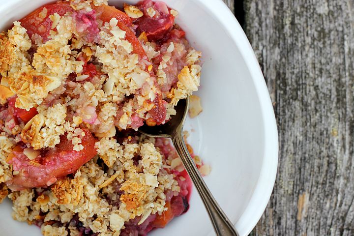 Ginger + Almond Mixed Plum Crumble ⎮ happy hearted kitchen