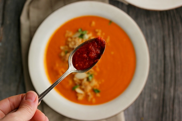 Spicy Moroccan Chickpea Soup with Orange + Almond Quinoa ⎮ happy hearted kitchen