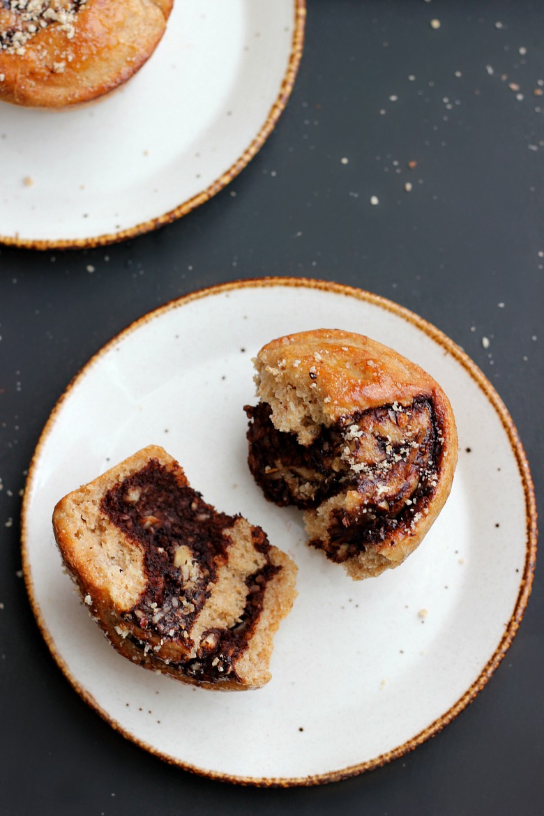 Chocolate, Hazelnut + Olive Oil Buns ⎮ happy hearted kitchen