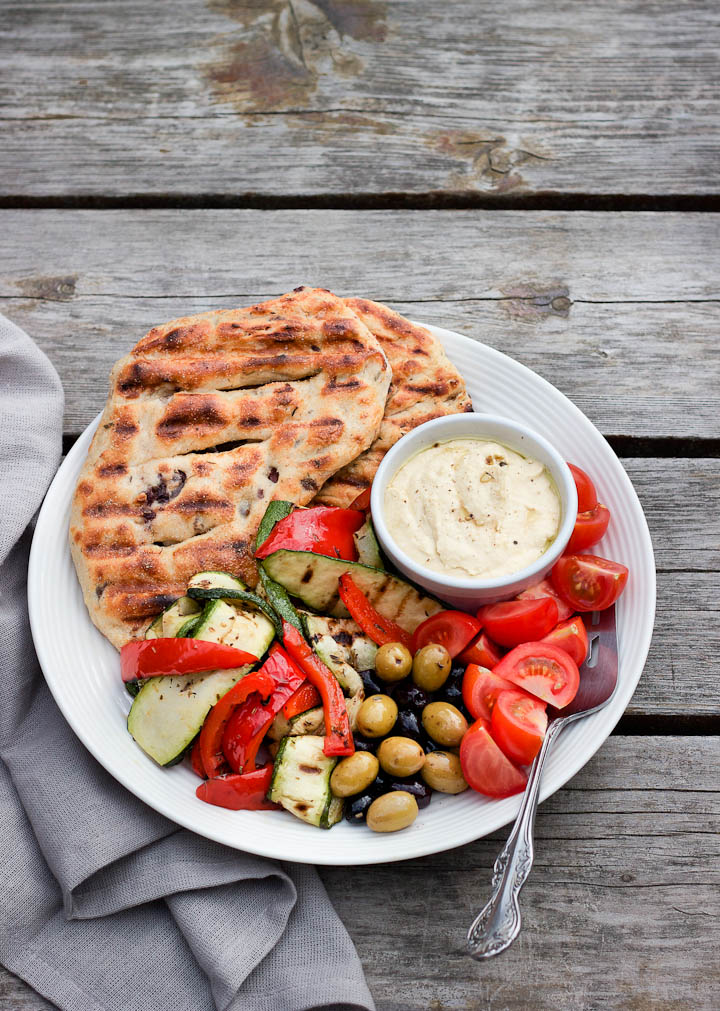 Easy Olive + Herb Grilled Flatbreads ⎮ happy hearted kitchen