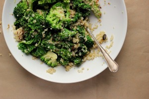 Warm Kale, Quinoa + Broccoli Salad with Cider Mustard Dressing ⎮ happy hearted kitchen