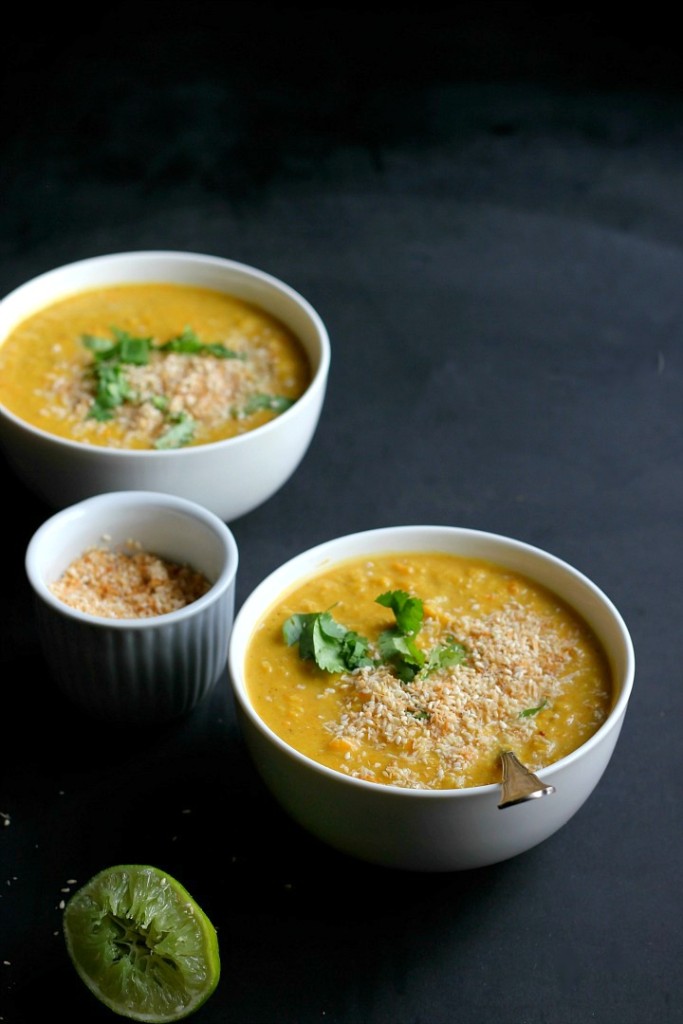 Sweet Potato, Coconut + Red Lentil Dal Happy Hearted Kitchen