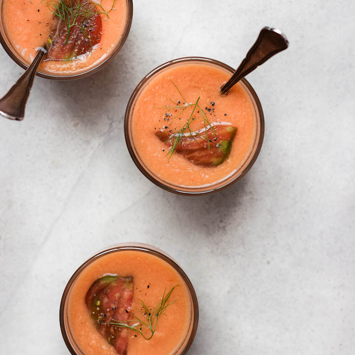 #drinkthesummer: Heirloom Tomato Gazpacho with Fennel, Orange + Cardamom ⎮ happy hearted kitchen